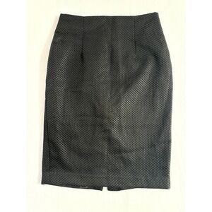 Worthington Black Textured Pencil Skirt High Waisted Size 12 Professional Lined